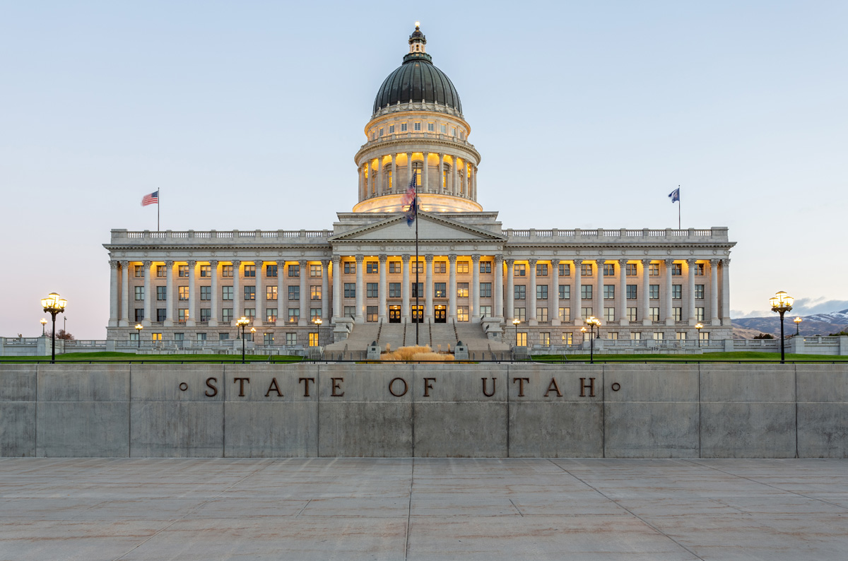 front of Utah state capitol building
